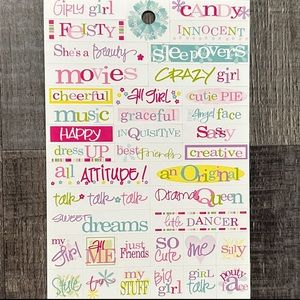 💞 New Girly Girl Scrapbook Stickers
